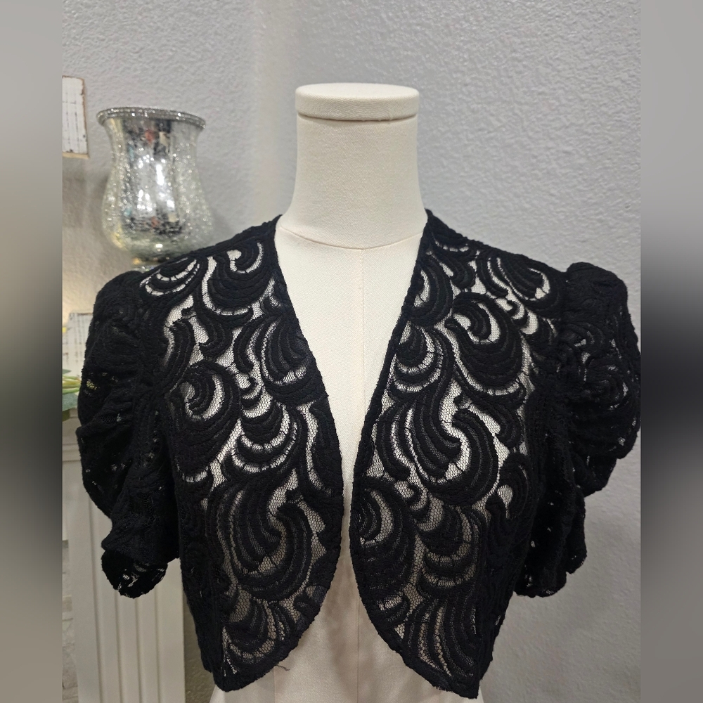 Dress Barn Elegant Black Lace Women's Top